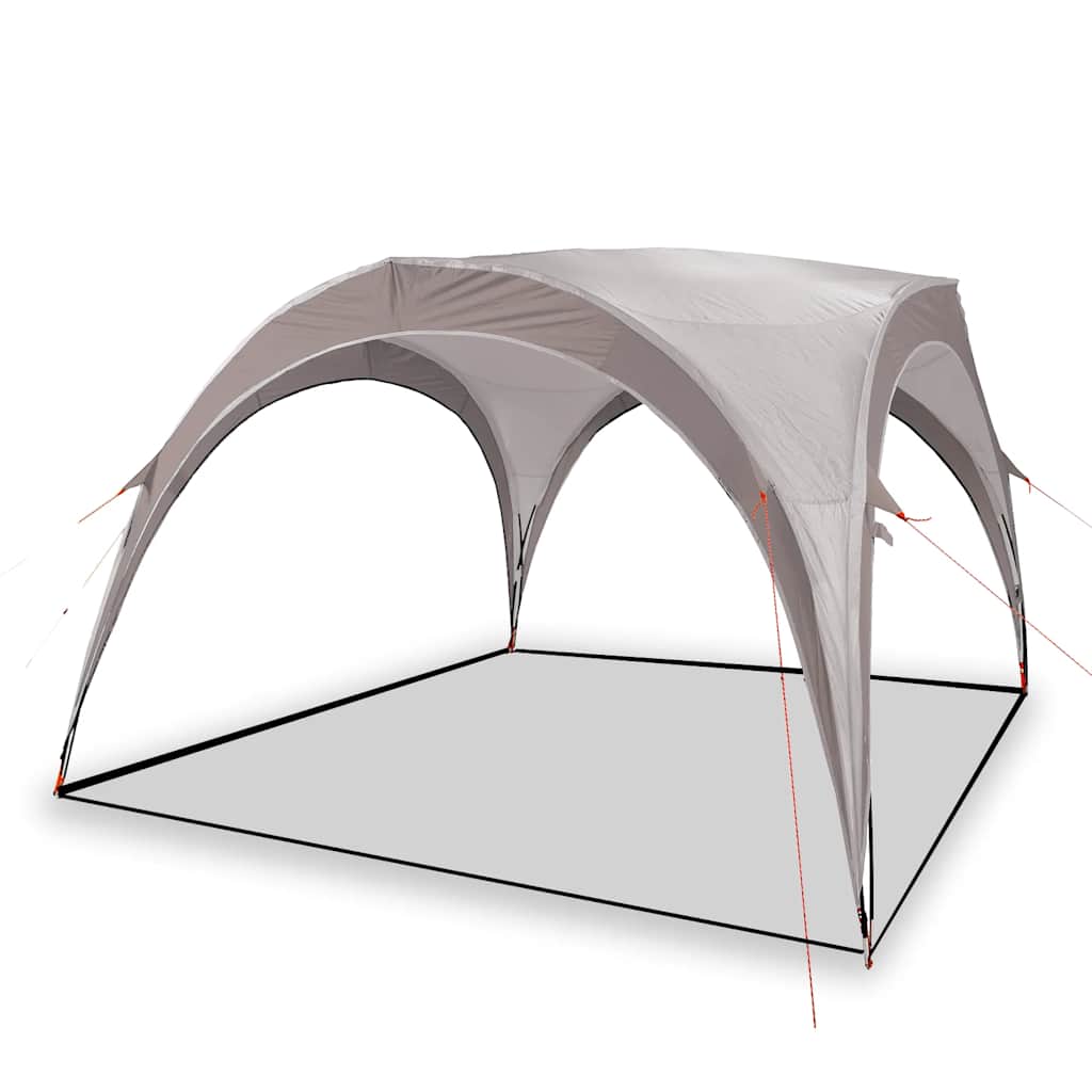 Detail van de vidaXL waterdichte partytent in wit, met een open structuur en stevige bevestigingen.