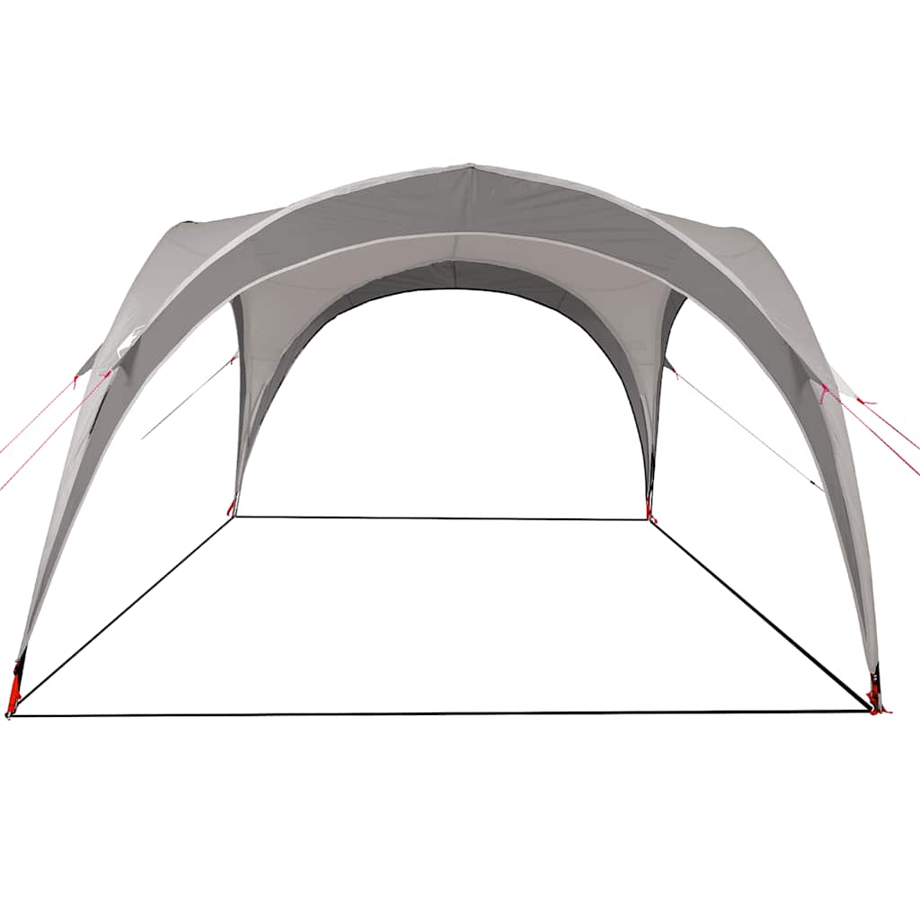 Detail van de vidaXL waterdichte partytent in wit, zijaanzicht met open voorkant.
