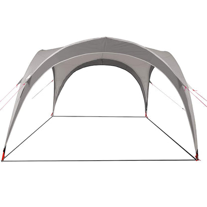 Detail van de vidaXL waterdichte partytent in wit, zijaanzicht met open voorkant.