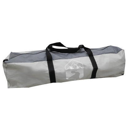 Witte vidaXL partytent in opbergtas met zwarte handvatten, zijaanzicht.
