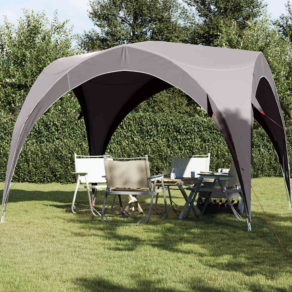 Witte vidaXL partytent met open voorkant, ideaal voor buiten evenementen in de tuin.