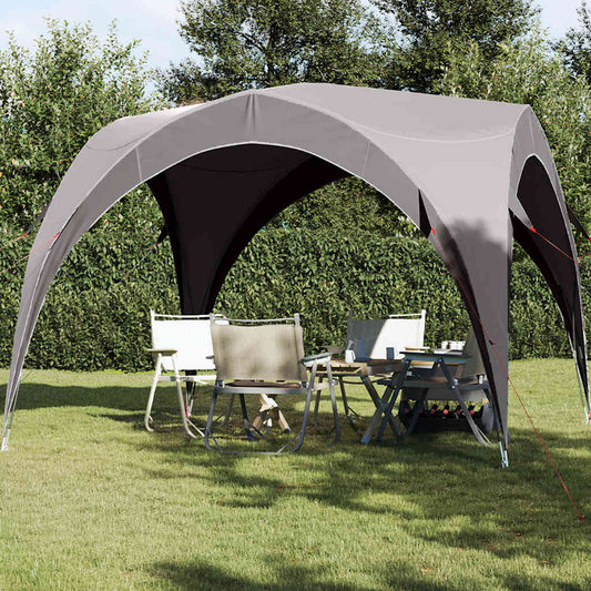 Witte vidaXL partytent met open voorkant, ideaal voor buiten evenementen in de tuin.
