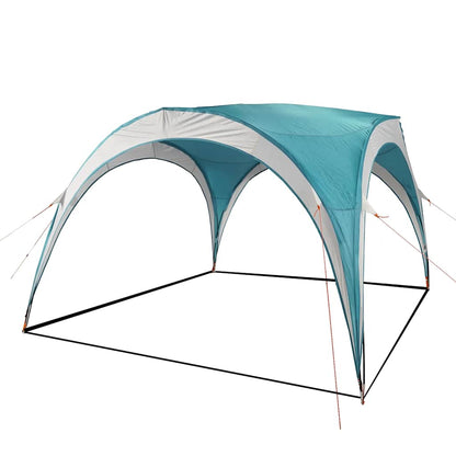 Detail van de groene vidaXL partytent met een waterdicht ontwerp en stevige constructie.