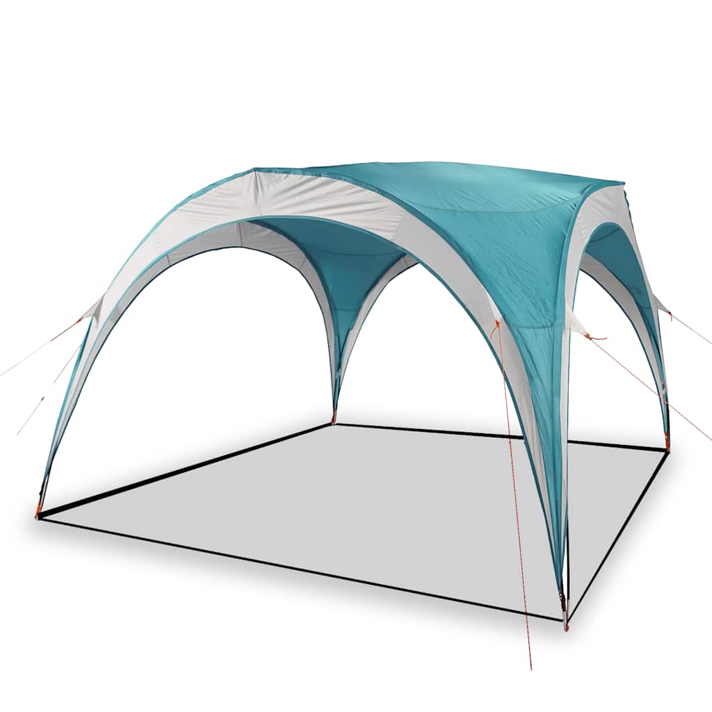 Detail van de groene vidaXL partytent met waterdicht ontwerp en stevig frame.