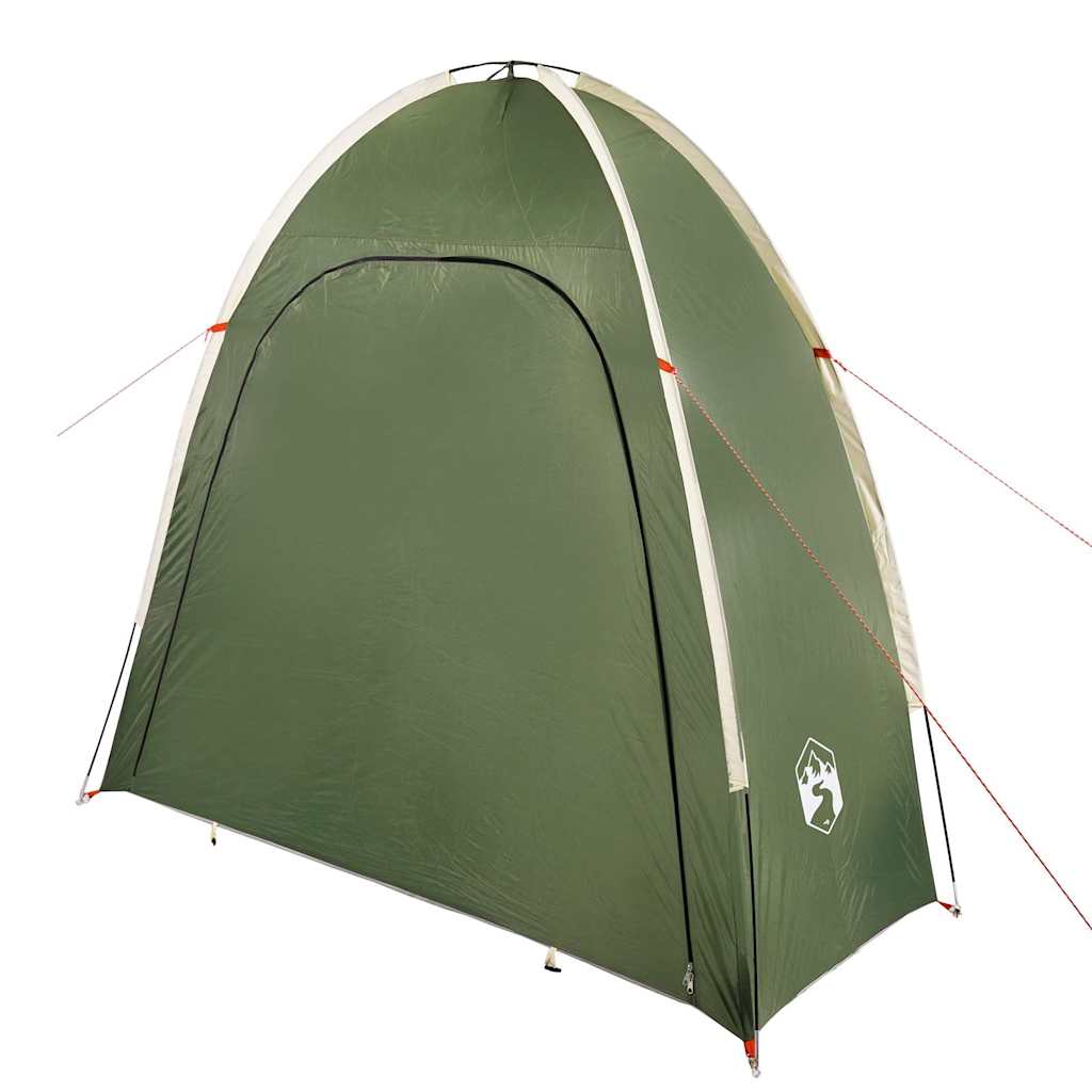 Zijaanzicht van de vidaXL waterdichte opbergtent in groen met een stevige constructie.