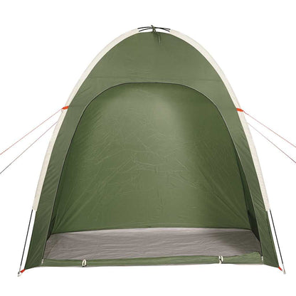 Detail van de vidaXL waterdichte opbergtent in groen, zijaanzicht met open ingang.