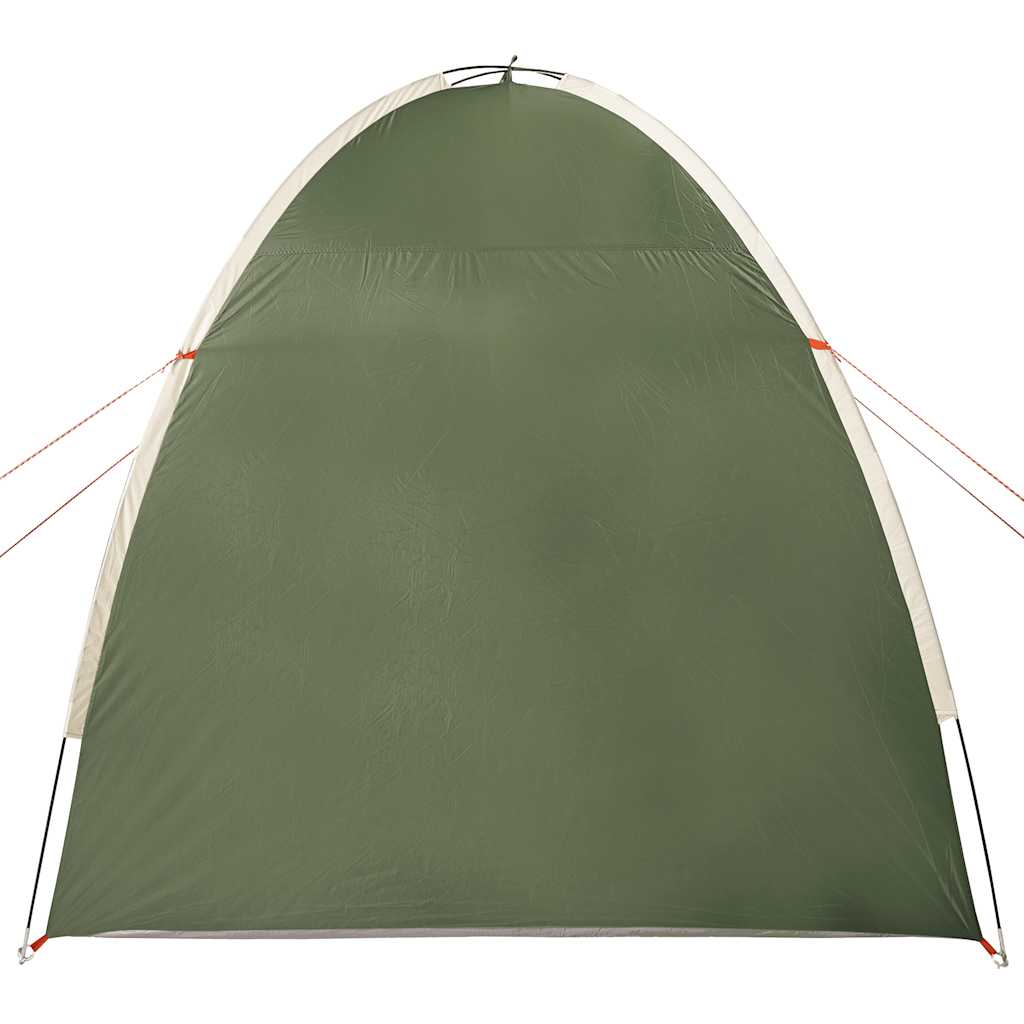 Detail van de groene vidaXL opbergtent, zijaanzicht met waterdichte stof.