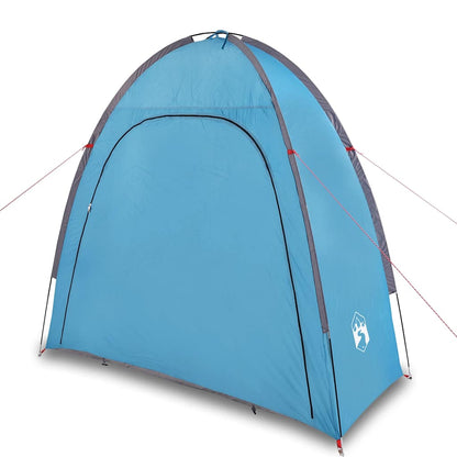 Zijaanzicht van de vidaXL waterdichte opbergtent in blauw, perfect voor kampeerspullen.