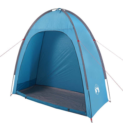 Detail van de vidaXL waterdichte opbergtent in blauw, zijaanzicht met open ingang.