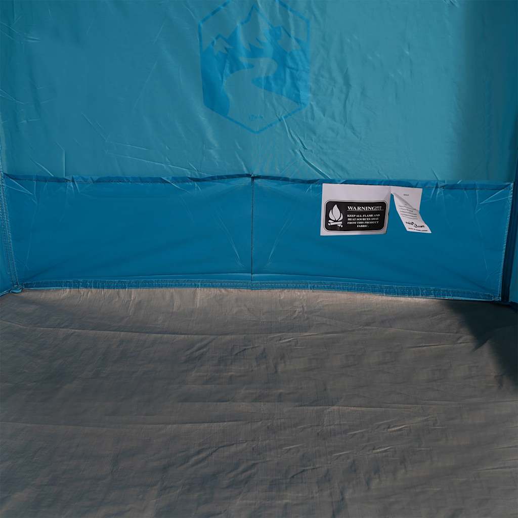 Detail van de waterdichte binnenzijde van de vidaXL opbergtent in blauw.