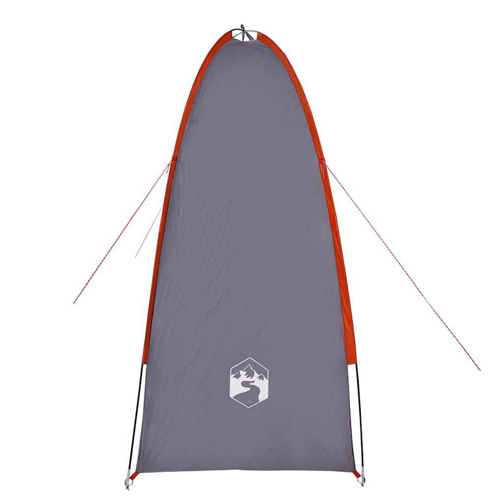 Detail van de vidaXL opbergtent in grijs met oranje accenten, zijaanzicht.