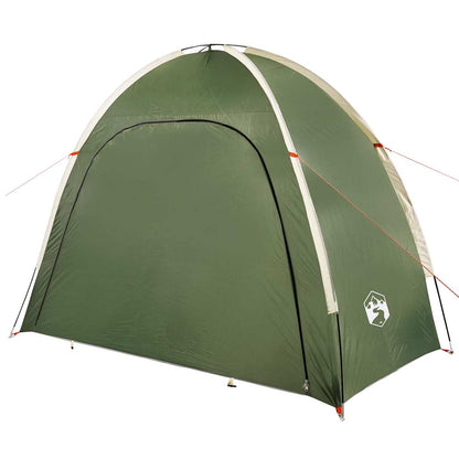 Detail van de vidaXL opbergtent in groen, met een stevig en waterdicht ontwerp.