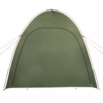 Detail van de groene vidaXL opbergtent met een waterdichte achterzijde.