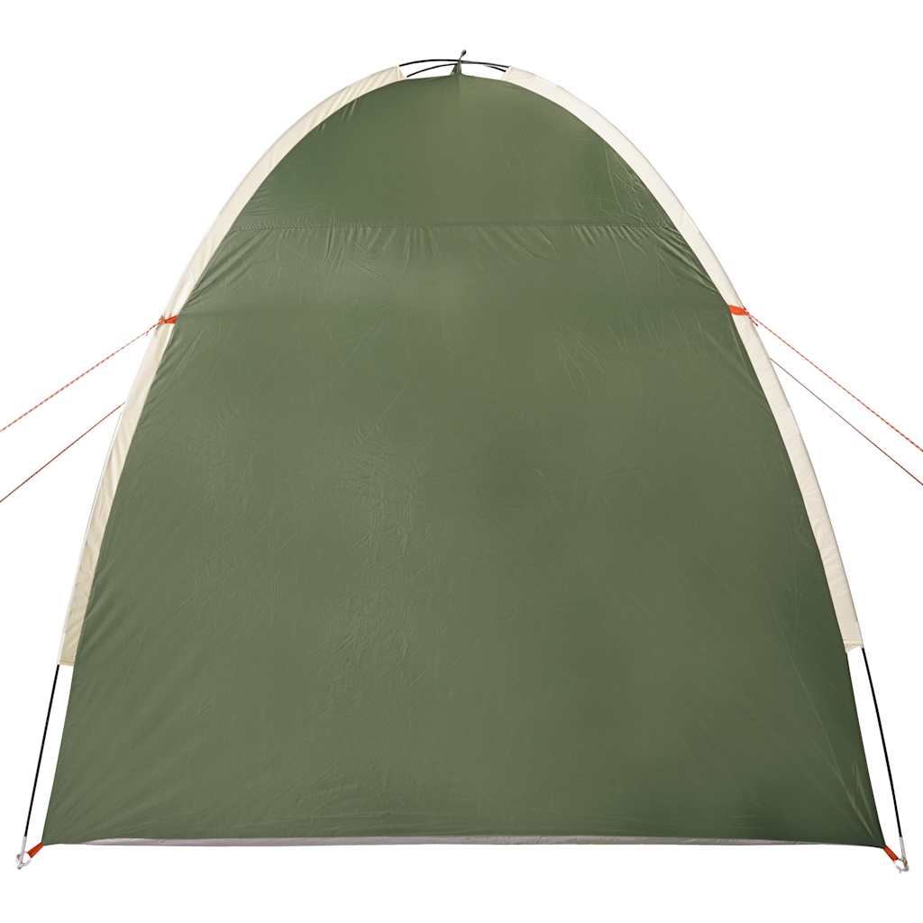 Detail van de groene vidaXL opbergtent met waterdicht ontwerp, zijaanzicht.