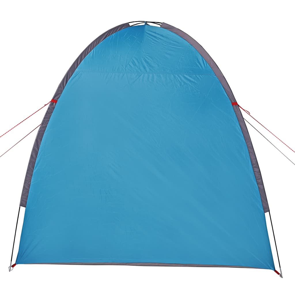 Detail van de blauwe vidaXL opbergtent met een gladde, waterdichte buitenkant.