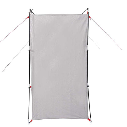 Detail van de grijze vidaXL opbergtent, met waterdichte stof en stevige stokken.