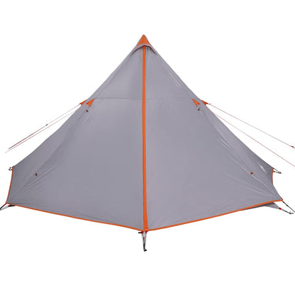Detail van de vidaXL tipitent in grijs met oranje accenten, zijaanzicht.