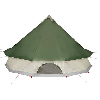 Detail van de vidaXL tipitent met groene top en lichtgekleurde onderrand.