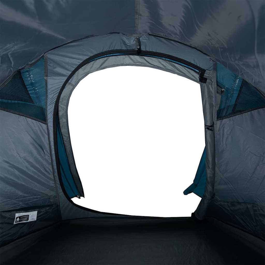 Detail van de ingang van de vidaXL 2-persoons tunneltent met ventilatieroosters.