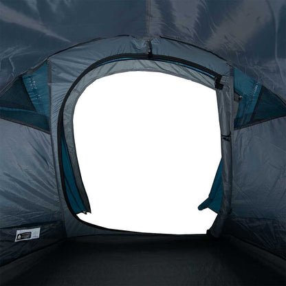 Detail van de ingang van de vidaXL 2-persoons tunneltent met ventilatieroosters.