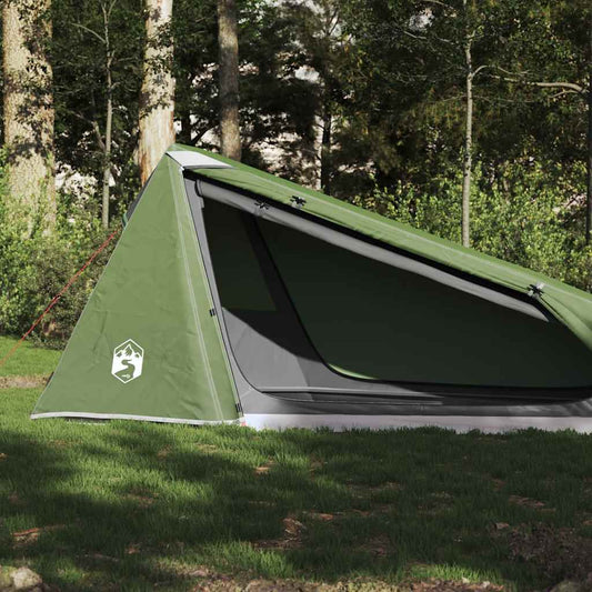Tunneltent vidaXL 1-persoons in groen, met waterdichte en windbestendige eigenschappen.
