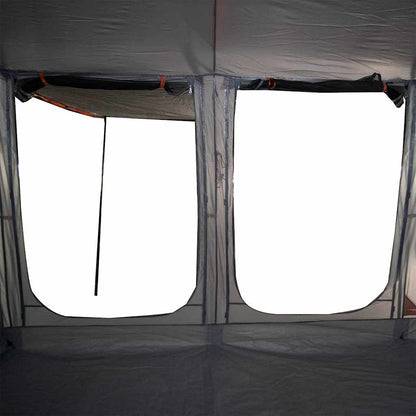Detail van de gaaswanden van de vidaXL tunneltent voor verhoogde ventilatie en insectenbescherming.