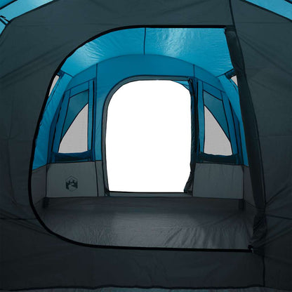 Zijaanzicht van de vidaXL tunneltent met openingen voor ventilatie en lichtinval.