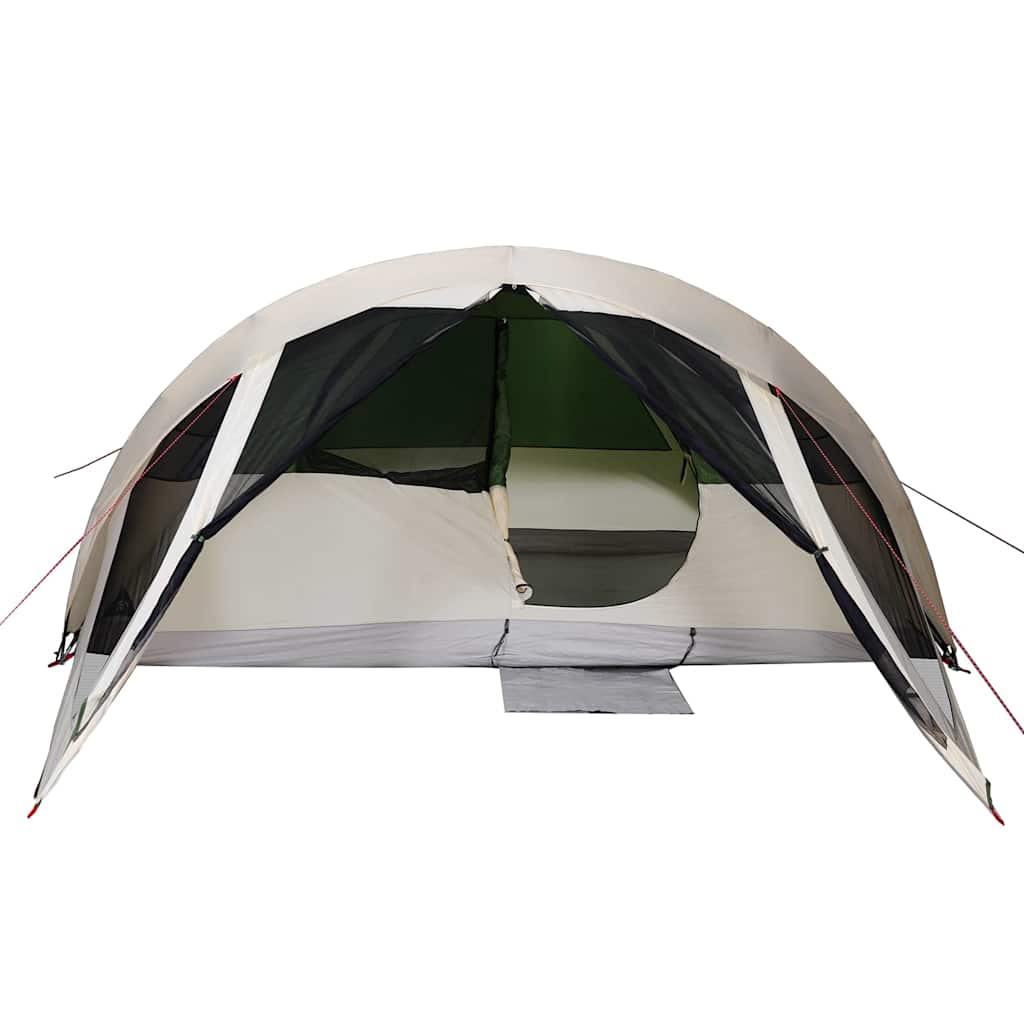 Detail van de vidaXL 6-persoons tent, met open ingang en ventilatienet.