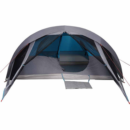 Zijaanzicht van de vidaXL 6-persoons tent met waterdichte ingang en ventilatieroosters.
