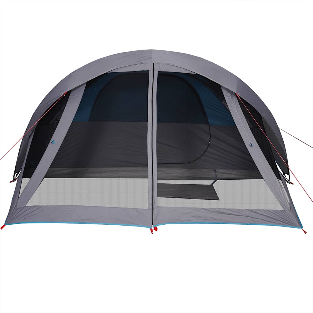Zijaanzicht van de vidaXL 6-persoons tent met grote ventilatieroosters en waterdichte bekleding.