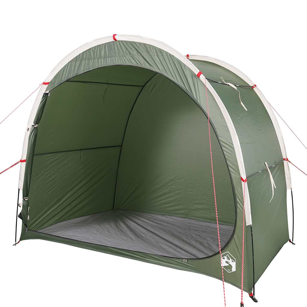 Detail van de groene vidaXL opbergtent met ruime binnenruimte en stevige constructie.
