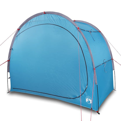 Zijaanzicht van de vidaXL waterdichte opbergtent in blauw met stevige structuur.