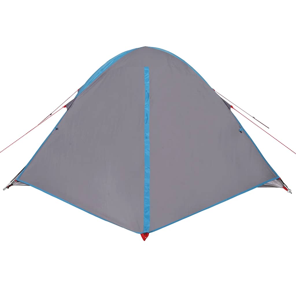Detail van de blauwe vidaXL koepeltent met waterdichte PU-coating en getapete naden.