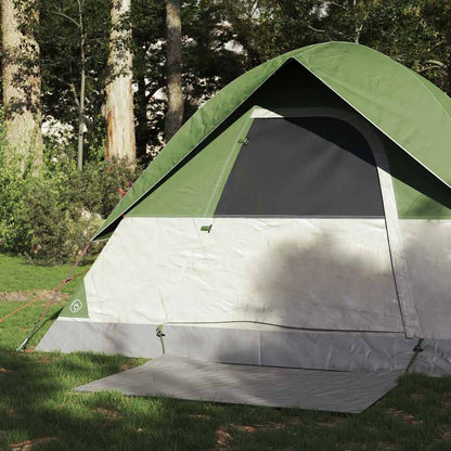 Koepeltent vidaXL voor 2 personen, waterdicht groen met grote ingang en ventilatie.