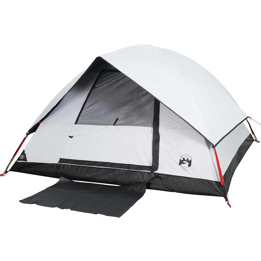 Detail van de vidaXL koepeltent met waterdicht en verduisterend doek, zijaanzicht.