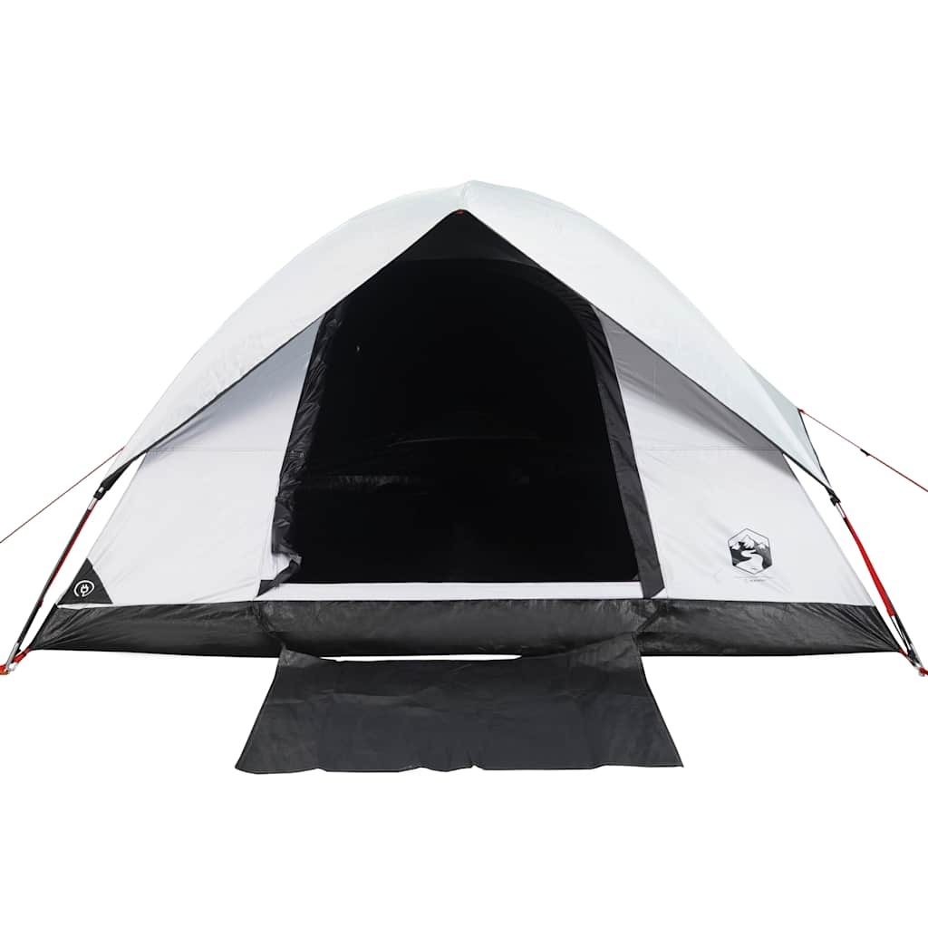 Detail van de vidaXL koepeltent met open ingang en verduisterend doek.