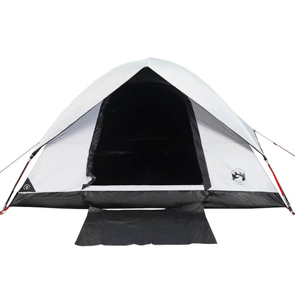 Detail van de vidaXL koepeltent met open ingang en verduisterend doek.