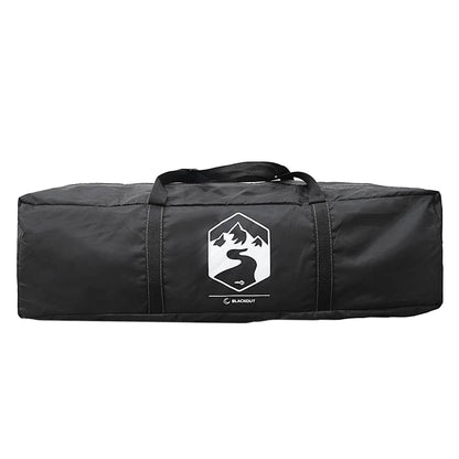Zwarte draagtas voor de vidaXL koepeltent met logo en handvat.