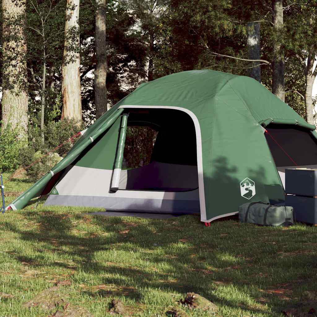 vidaXL koepeltent voor vier personen in groen, met open ingang en ruime binnenruimte.