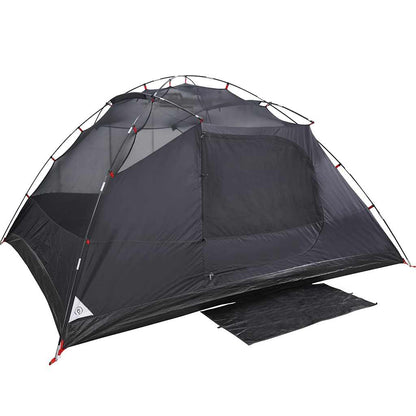 Detail van de vidaXL koepeltent met open ingang en ventilatierooster aan de zijkant.