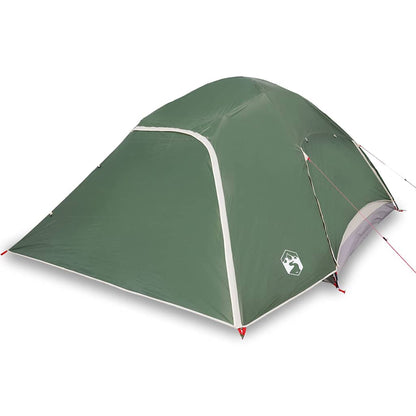 Detail van de vidaXL koepeltent in groen, zijaanzicht met waterdichte stof.