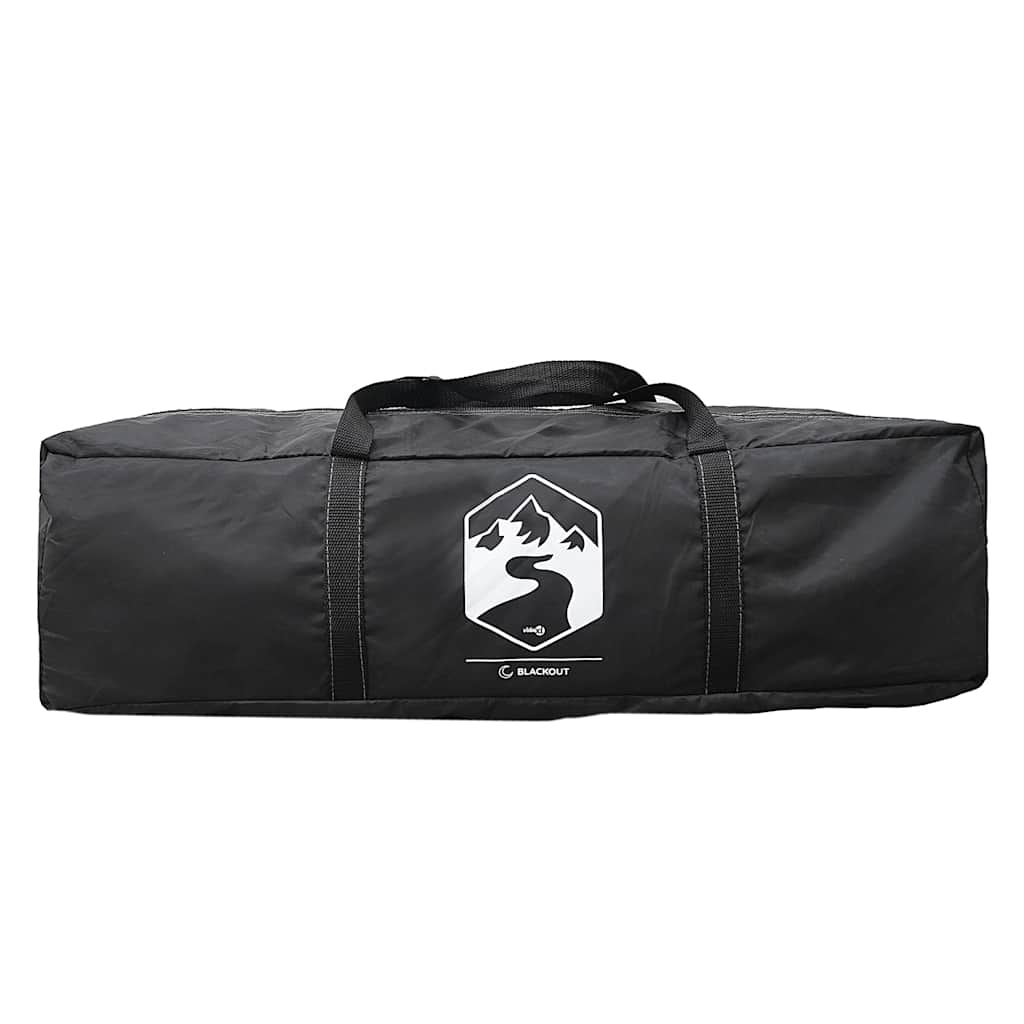Zwarte opbergtas voor de vidaXL koepeltent met handvat en logo.