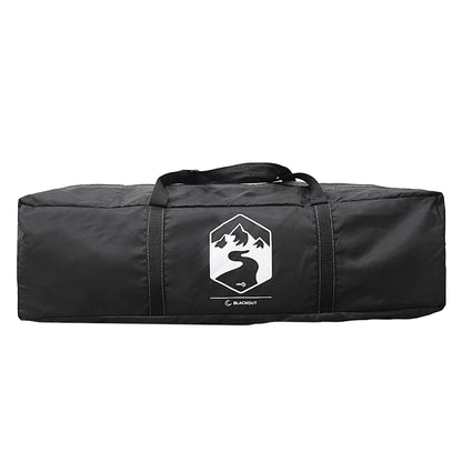 Zwarte opbergtas voor de vidaXL koepeltent met handvat en logo.