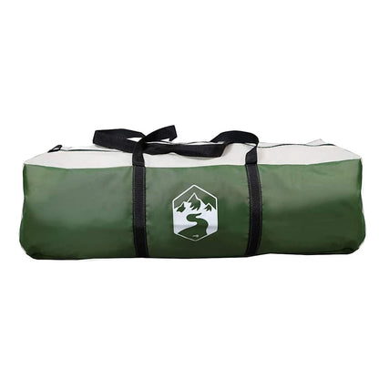 Groene vidaXL koepeltent, opbergtas met logo en stevige handvatten.