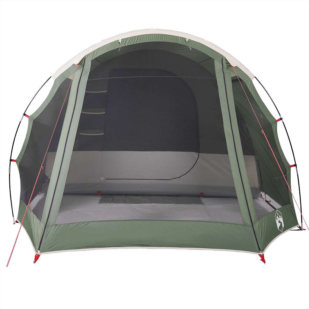 Zijaanzicht van de vidaXL 6-persoons tent met open ingang en ventilatierooster.