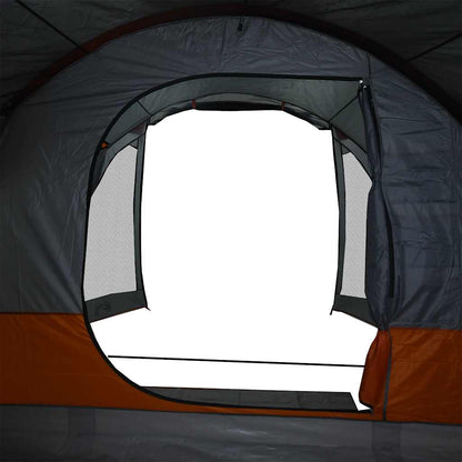 Detail van de ingang van de vidaXL 6-persoons tent met gaas en waterdichte randen.