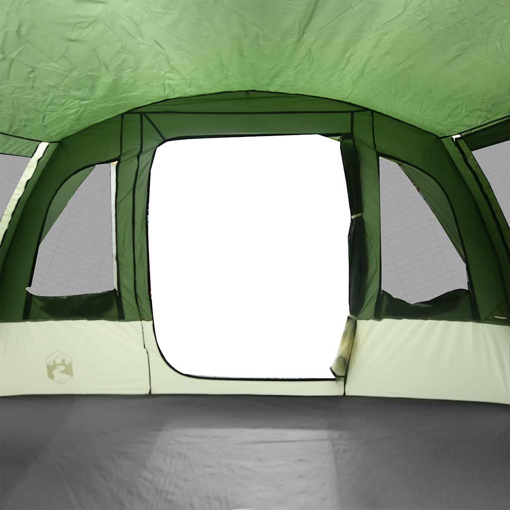 Detail van de ingang van de vidaXL tunneltent in groen, met een ruime opening.
