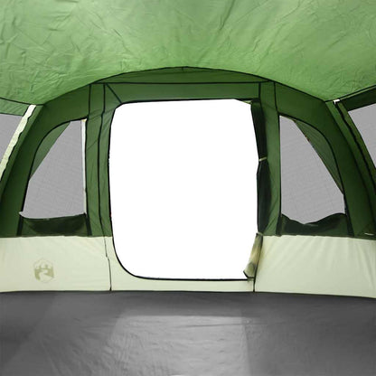 Detail van de ingang van de vidaXL tunneltent in groen, met een ruime opening.