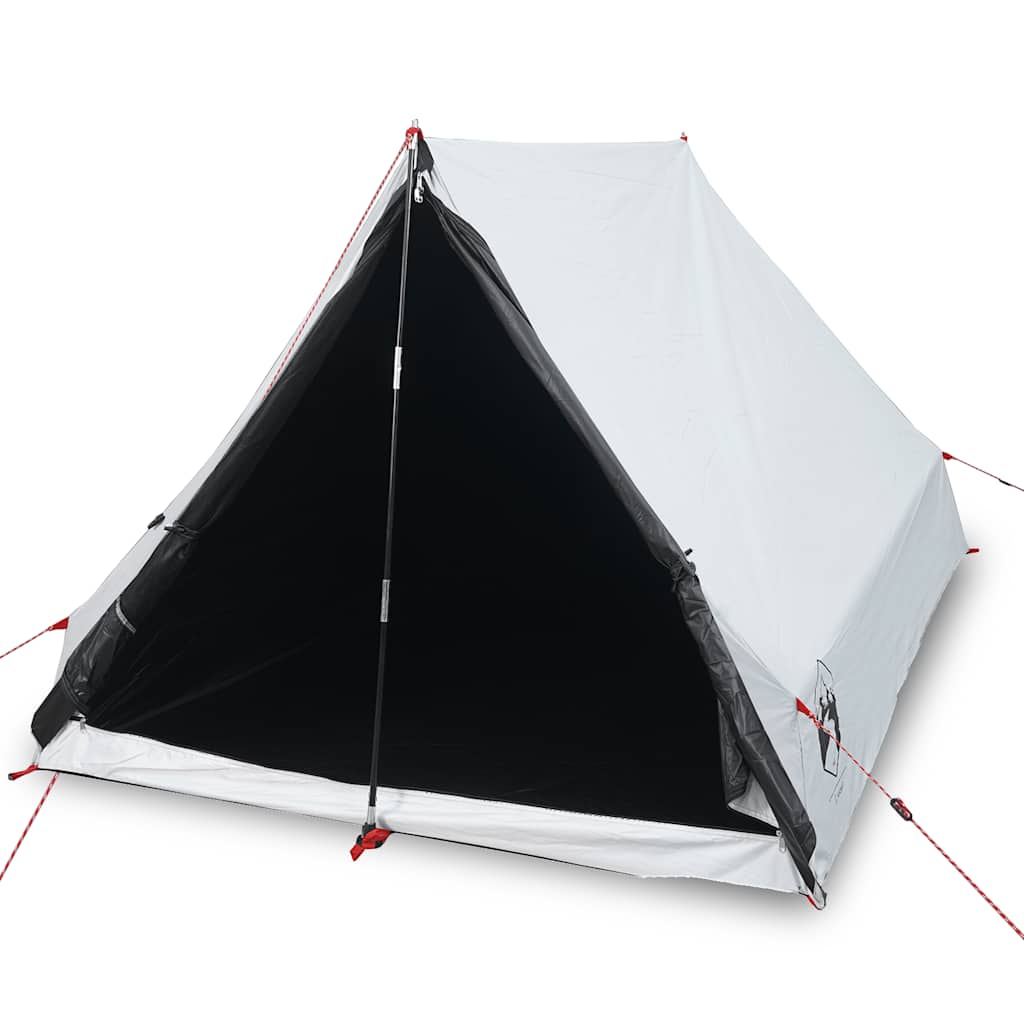Detail van de vidaXL A-frame tent, zijaanzicht met verduisterende ingang.