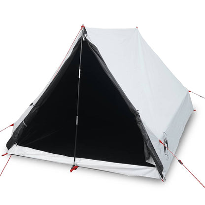 Detail van de vidaXL A-frame tent, zijaanzicht met verduisterende ingang.